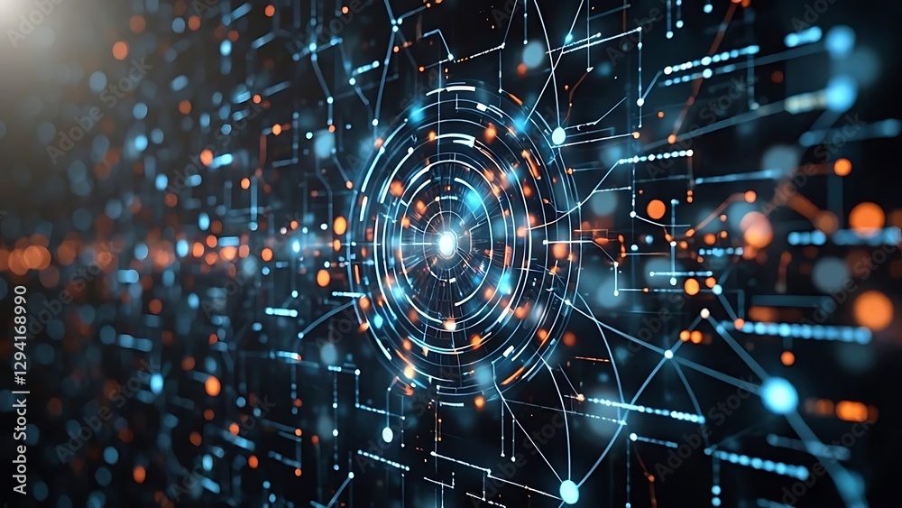 Fototapeta premium Abstract Network: Data Visualization and Connectivity