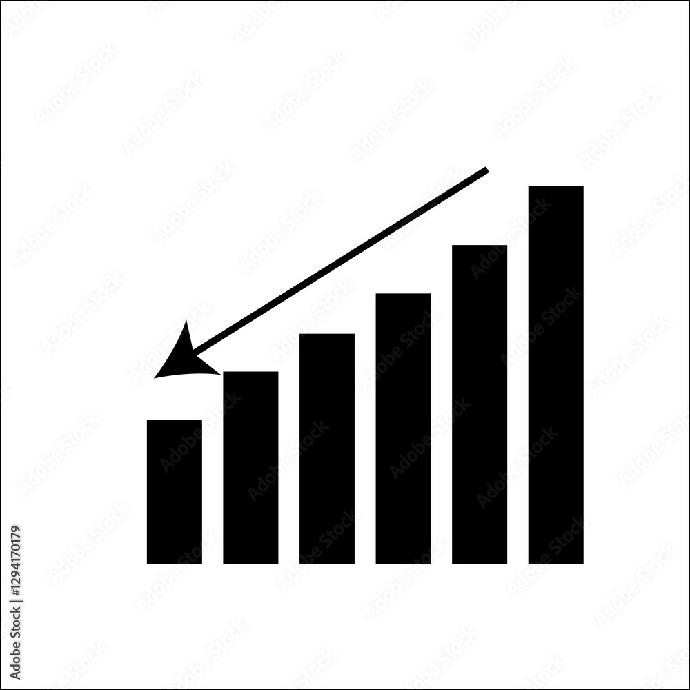 Graph Icon with Up Arrow | Flat Chart Bar Symbol for Web, Book Covers & Logos
Graph Icon with Up Arrow | Flat Chart Bar Symbol for Web, Book Covers & Logos