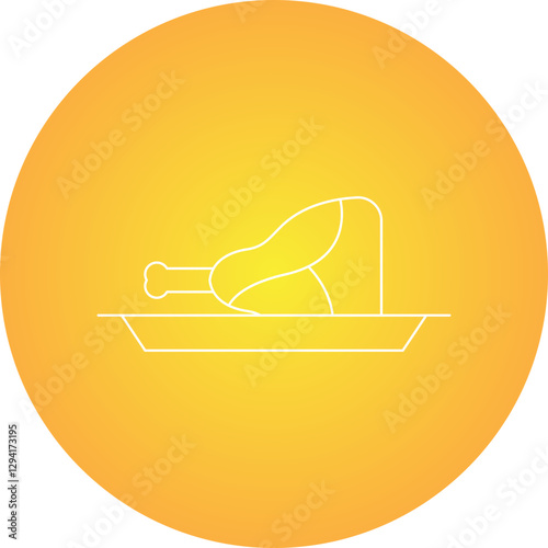 Veal Cutlet icon single vector illustration
