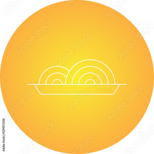 Fettucini Alfredo icon single vector illustration