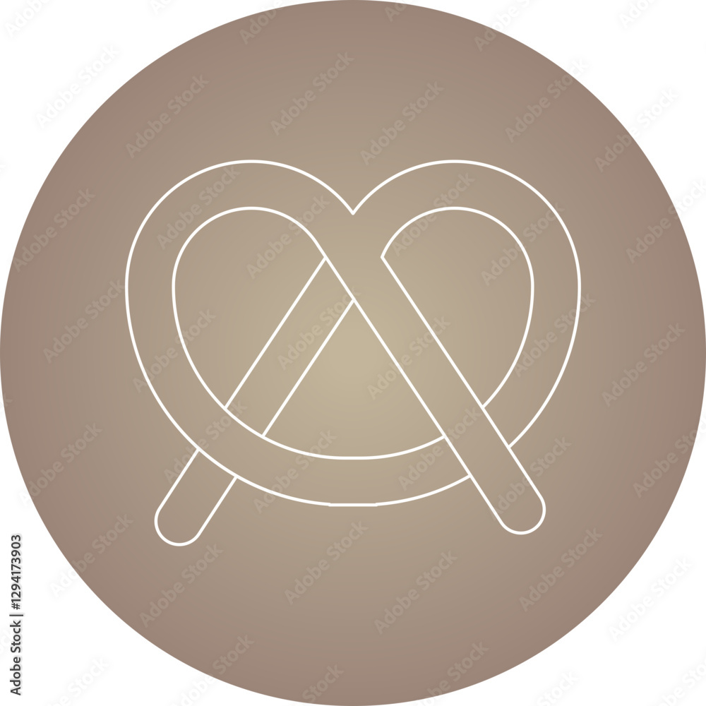 Pretzels icon single vector illustration