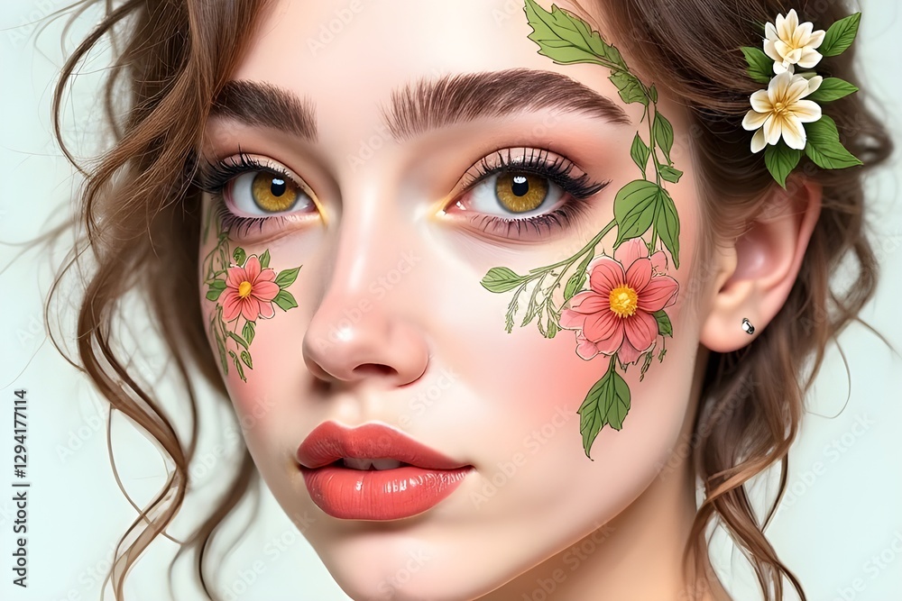 Fototapeta premium Beautyful women with flowers