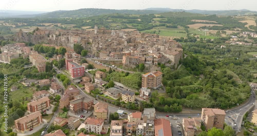 Aerial view of the historic center of Orte, in the province of Viterbo, Italy. Aerial view of the historic center of Orte, in the province of Viterbo, Italy.