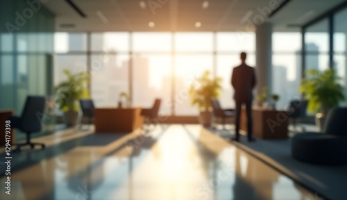 Wallpaper Mural Ultra realistic business office with modern design bright lighting and sophisticated furniture. Torontodigital.ca