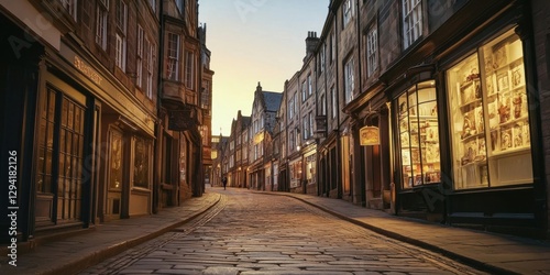 A street where each step leads to a different historical period, seamlessly blending past and future