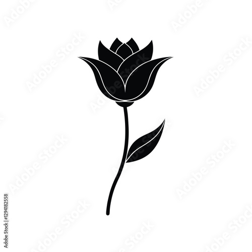 vector illustration of a tulip