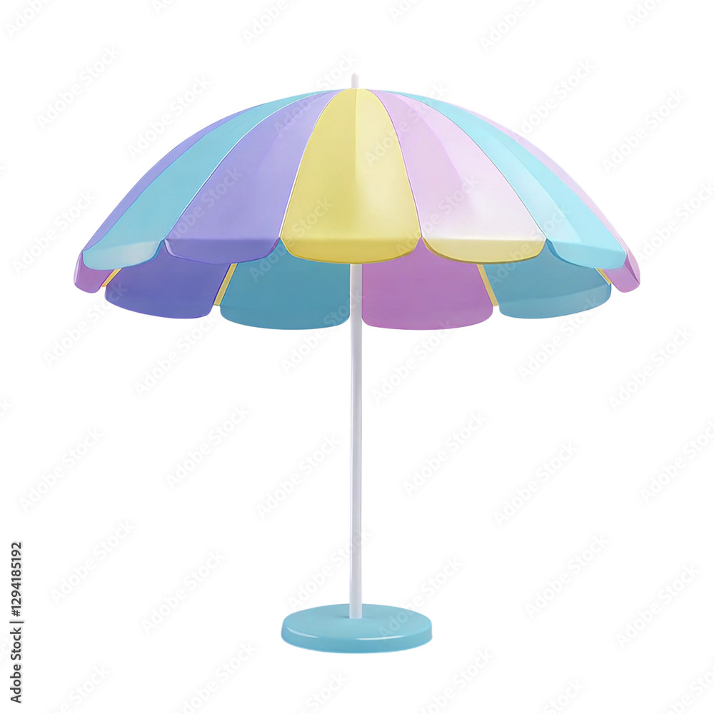 Beach umbrella icon illustration summer vibes graphic design digital art, isolated on white or transparent background Beach umbrella icon illustration summer vibes graphic design digital art, isolated on white or transparent background