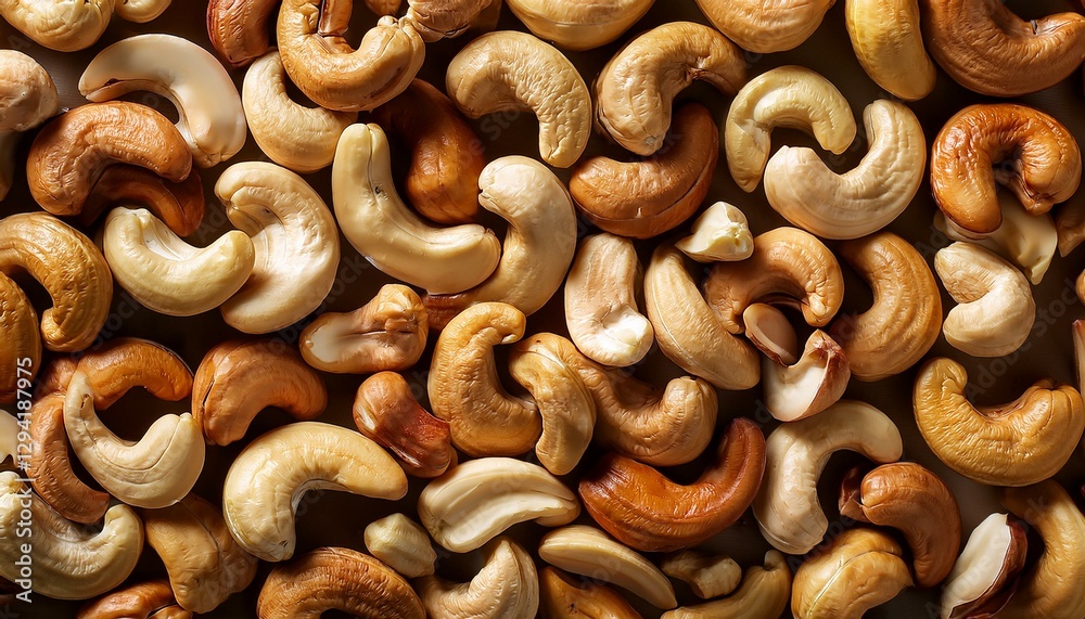 close up of cashew nuts background top view close up of cashew nuts background top view