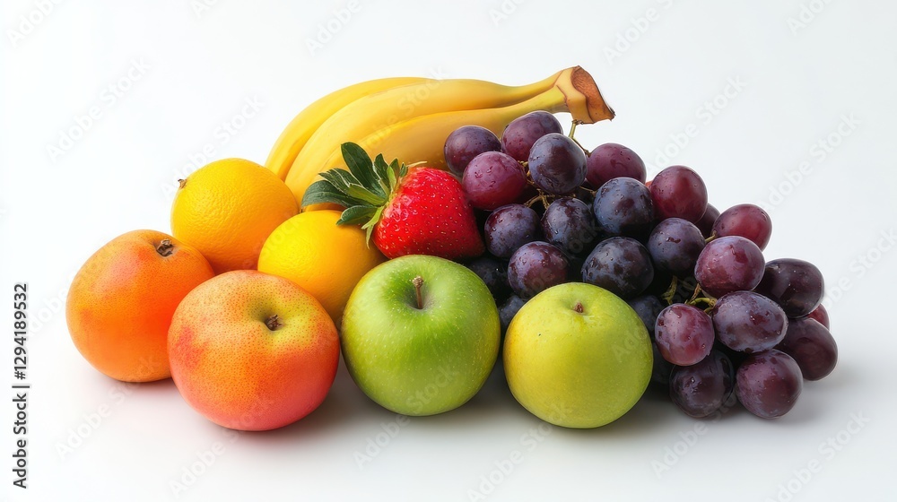 Flat lay of colorful tropical fruits Flat lay of colorful tropical fruits