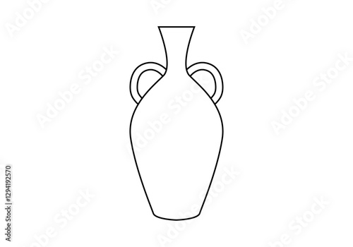 Icono negro de jarrón en fondo blanco