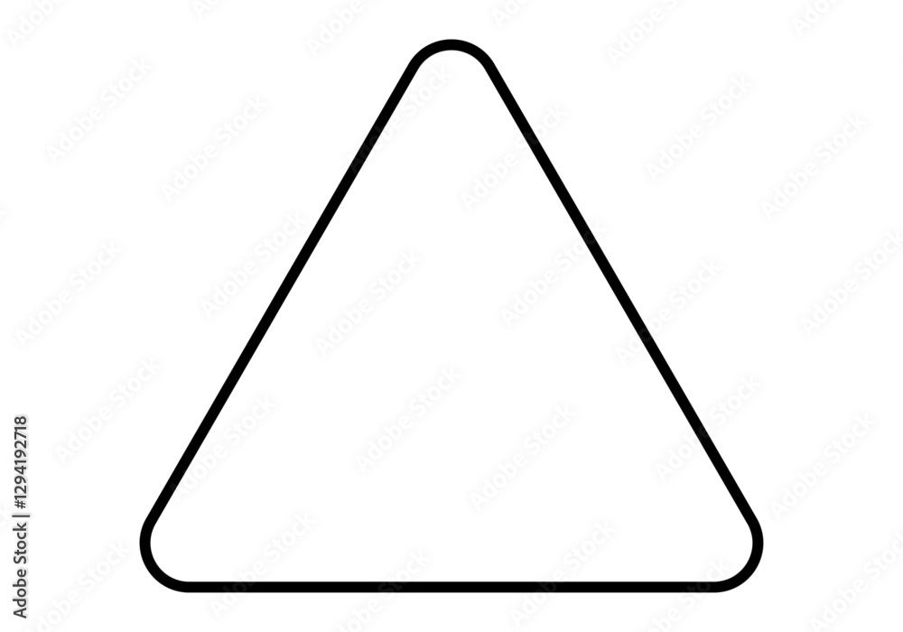 Icono negro de triángulo de vértices curvos Icono negro de triángulo de vértices curvos
