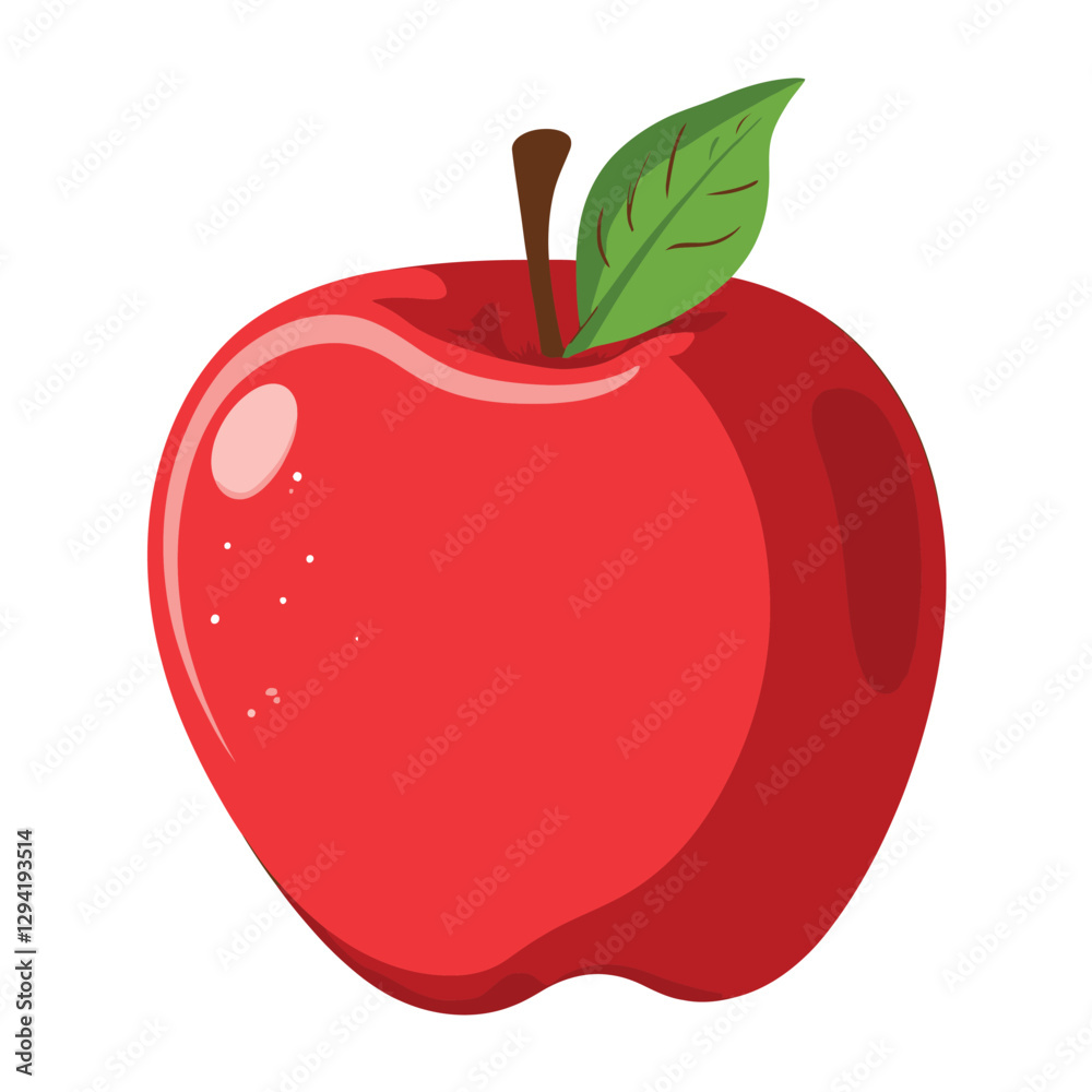 Red apple fruit vector illustrations Red apple fruit vector illustrations