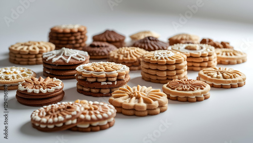 Eid Cookies Isolated, Muslim Lesser Holiday Snacks
 photo