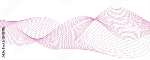 Vector abstract Technology flow violet blend curve wave line digital isolated energy,  gradient transparent tech curve creative technology flowing smooth diagonal  music dynamic gradient thin dig