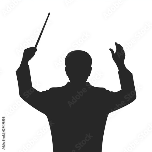Music Conductor silhouette vector illustration