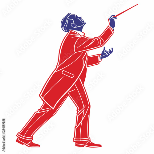 Music Conductor silhouette vector illustration