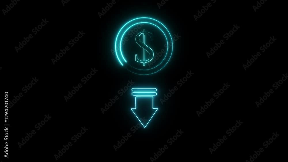 Glowing dollar icon animation Glowing Neon Dollar Sign Icon - Financial Focus and Wealth Concept on Black Background neon dollar icon animation on black background. Glowing dollar icon animation Glowing Neon Dollar Sign Icon - Financial Focus and Wealth Concept on Black Background neon dollar icon animation on black background.
