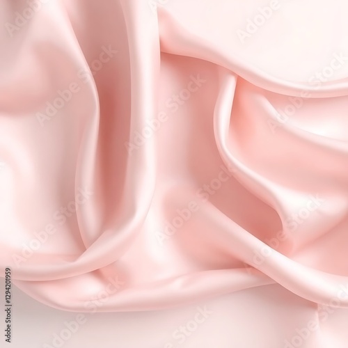 Flowing silk fabric in soft pastel tones with elegant folds