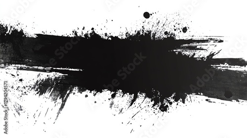 Ink brush stroke background, grunge paint, black silhouettes, torn paper frame, watercolor splash effect, vector design element, dirty texture collection, banner clip art
