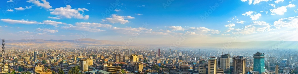 Addis Ababa Panorama: Urban Cityscape in Africa's Capital, Ethiopia Addis Ababa Panorama: Urban Cityscape in Africa's Capital, Ethiopia