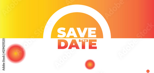 Save the date banner. Can be used for business, marketing and advertising. logo graphic design of event summit made for Technology and upcoming events.