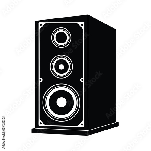 Impressive large auditorium speaker silhouette consistently delivers exceptional sound performance for live events