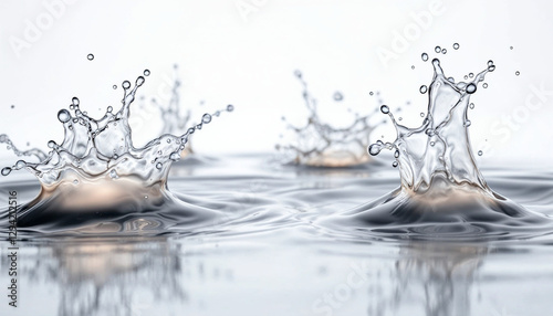 water splash isolated on white