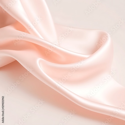 Flowing silk fabric in soft pastel tones with elegant folds