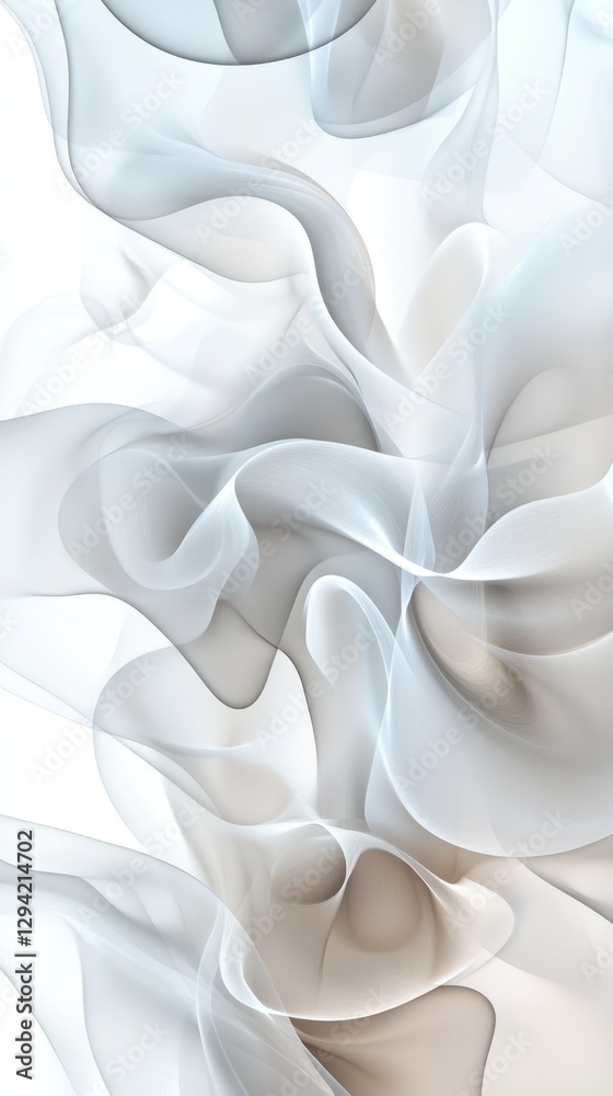 Obraz premium Abstract smoke art: An artistic rendering of billowing smoke in shades of gray and blue, creating a mesmerizing visual experience.