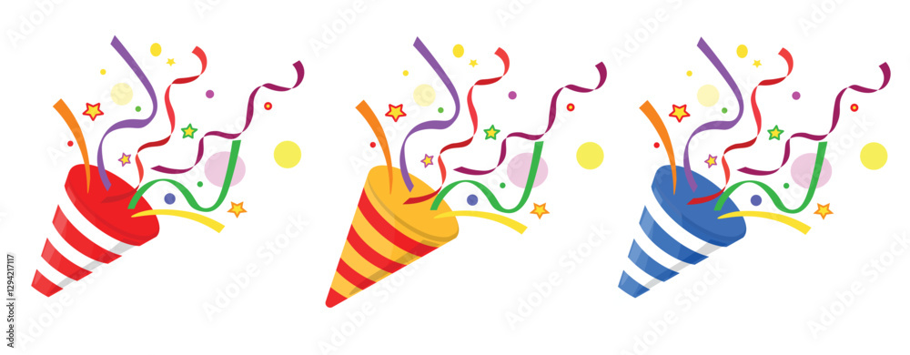 Obraz premium Party Popper Confetti