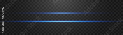 Abstract lights lines, vector laser beams on png. Glowing streaks on dark background. Luminous neon lines isolated on trasparent backgound.