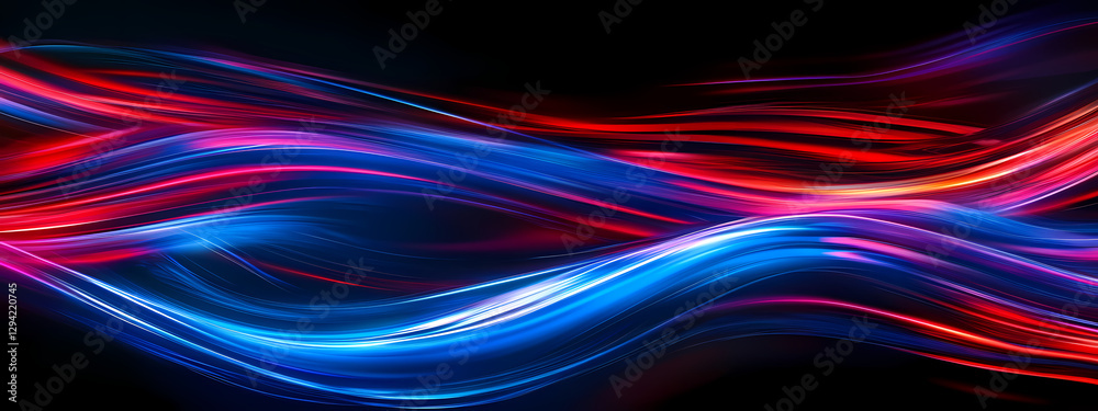 Futuristic Light Trails Flowing in Motion Futuristic Light Trails Flowing in Motion