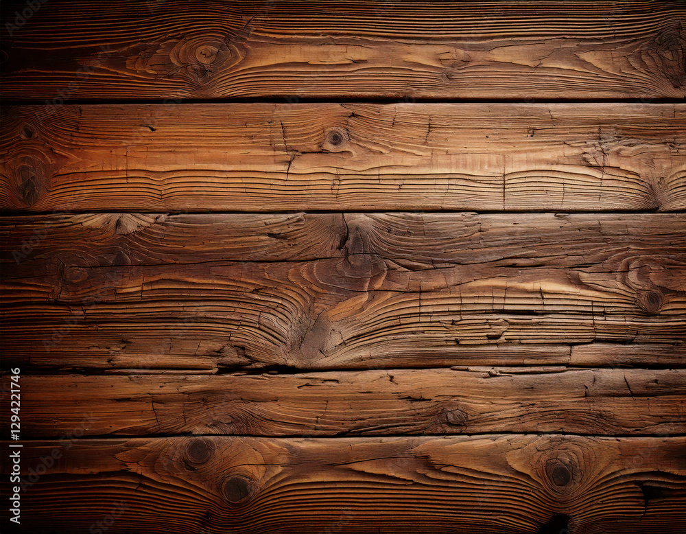 Fototapeta premium Rustic wooden plank textures with visible grain patterns and chipped edges in a natural setting
