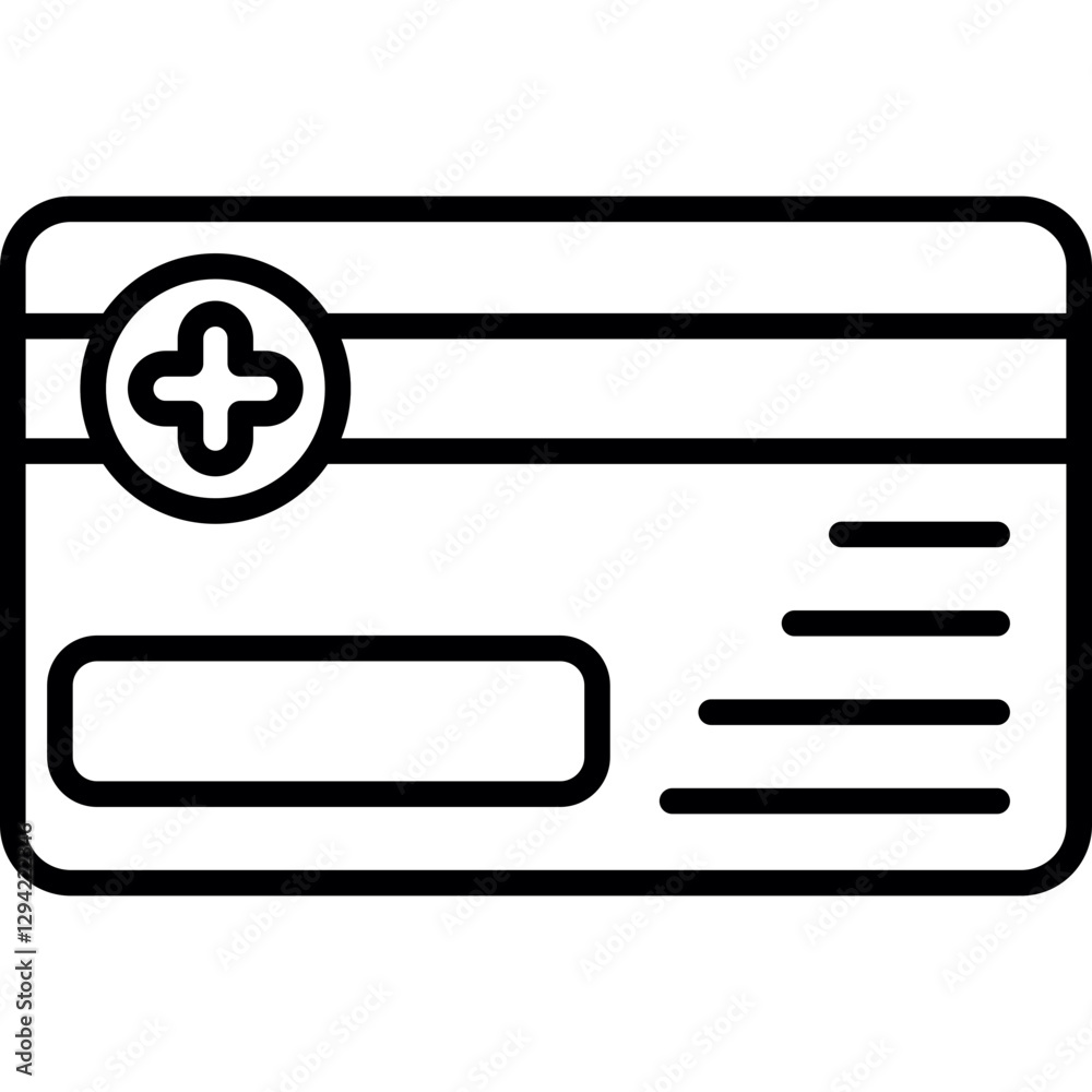 Insurance Card Icon Vector Element Insurance Card Icon Vector Element