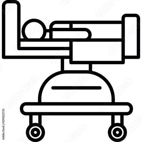Hospital Stay Icon Vector Element