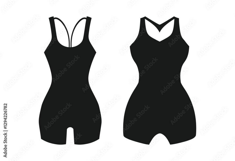 Swimsuit Silhouette vector illustration on white background Swimsuit Silhouette vector illustration on white background