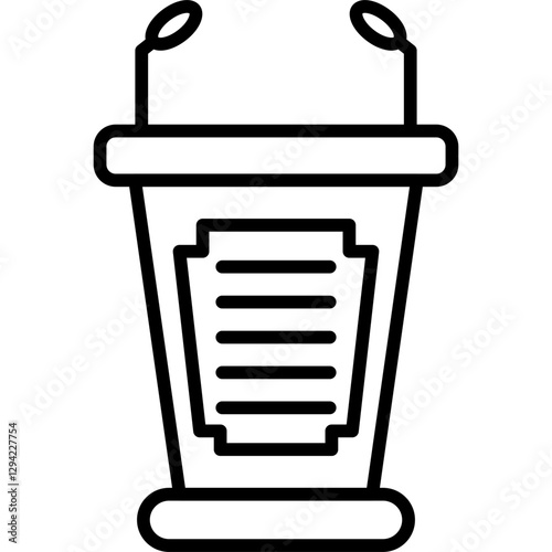 Podium Icon Vector Element