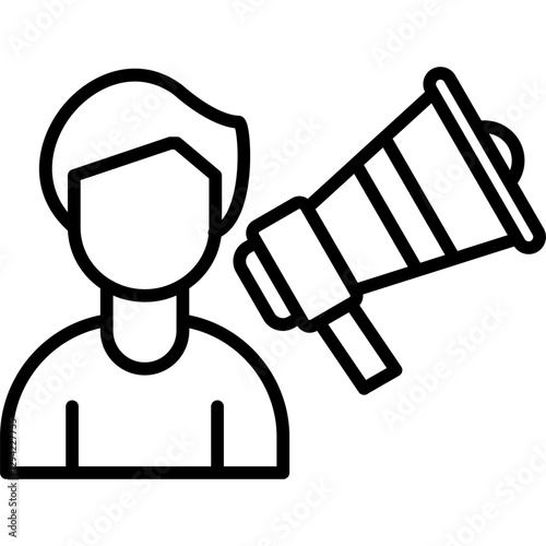 Cuadro en lienzo Announcement Speaker Icon Vector Element