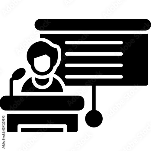 Lecturer Icon Vector Element