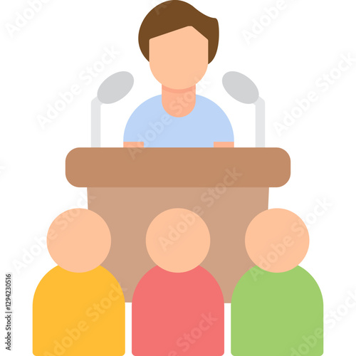 Press Conference Icon Vector Element