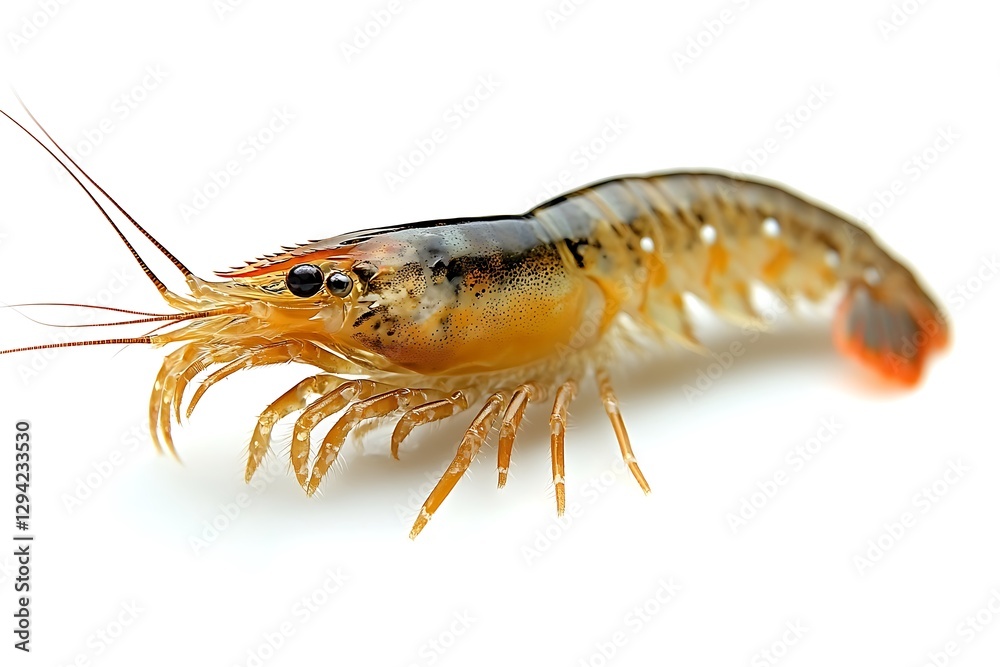 Fresh Shrimp Isolated White Background Fresh Shrimp Isolated White Background