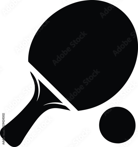 Table tennis racket isolated on vector art illustration