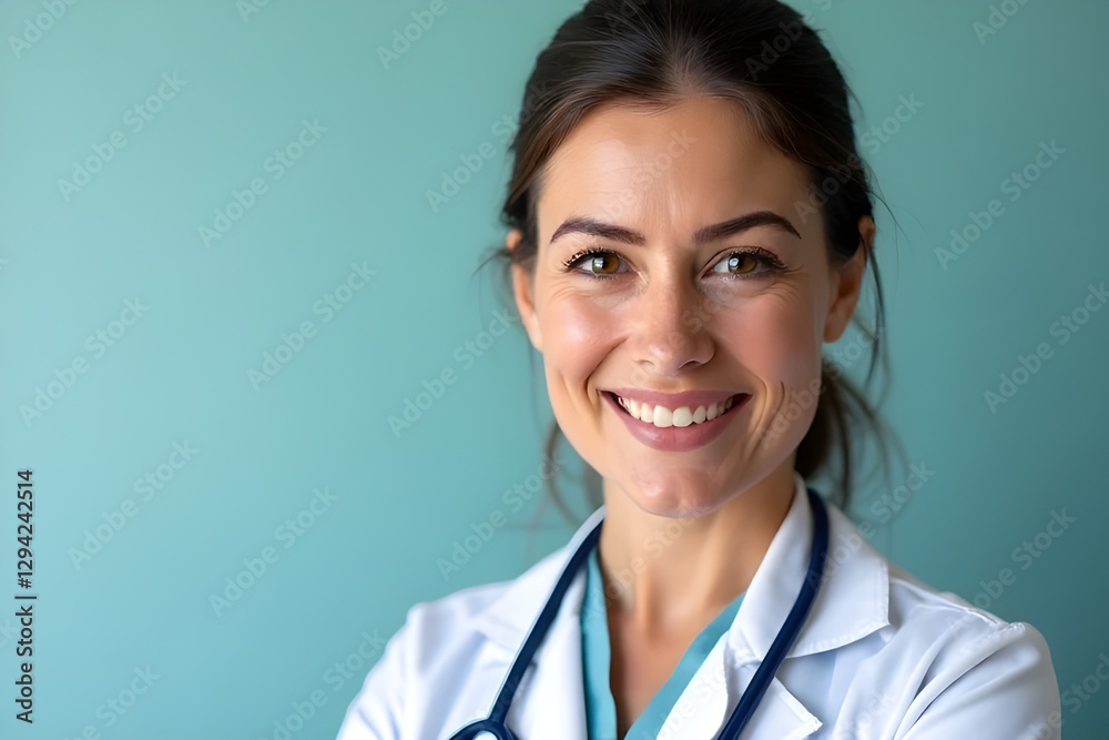portrait of smiling female doctor portrait of smiling female doctor