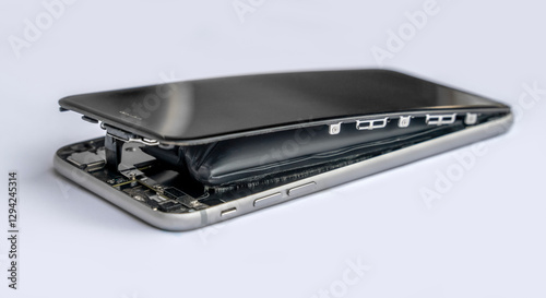 Bloated storage battery