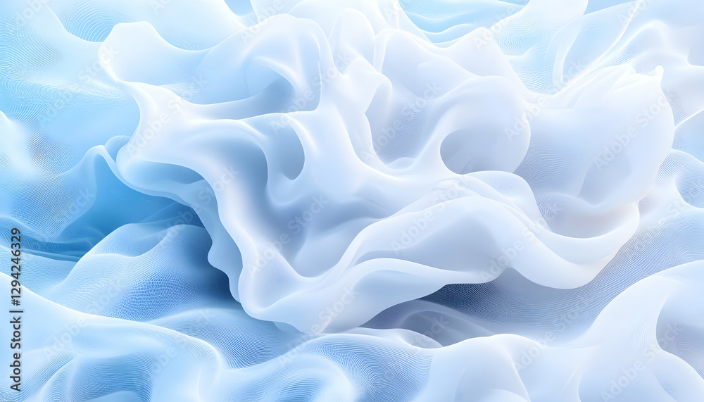 Obraz premium Abstract Blue Swirling Fabric Texture Background