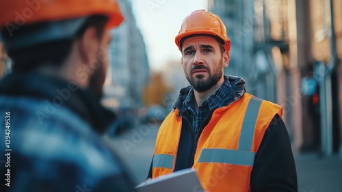 Confrontation Between Worker and Employer Over Wage Theft Issues in Urban Construction Setting Under Natural Light