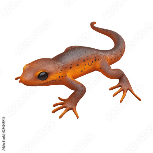 3D vector icon of Rough-skinned newt isolated on transparency background photo