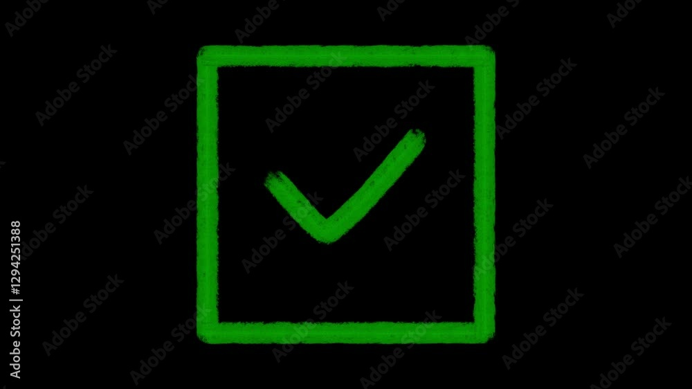 Chalk Check With Square On Alpha Channel Background Chalk Check With Square On Alpha Channel Background