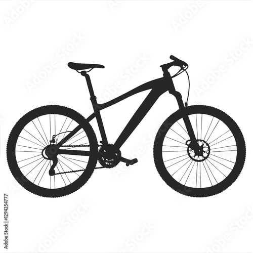 Mountain bike silhouette vector illustration