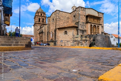 Historic stone church in Cusco, Peru.